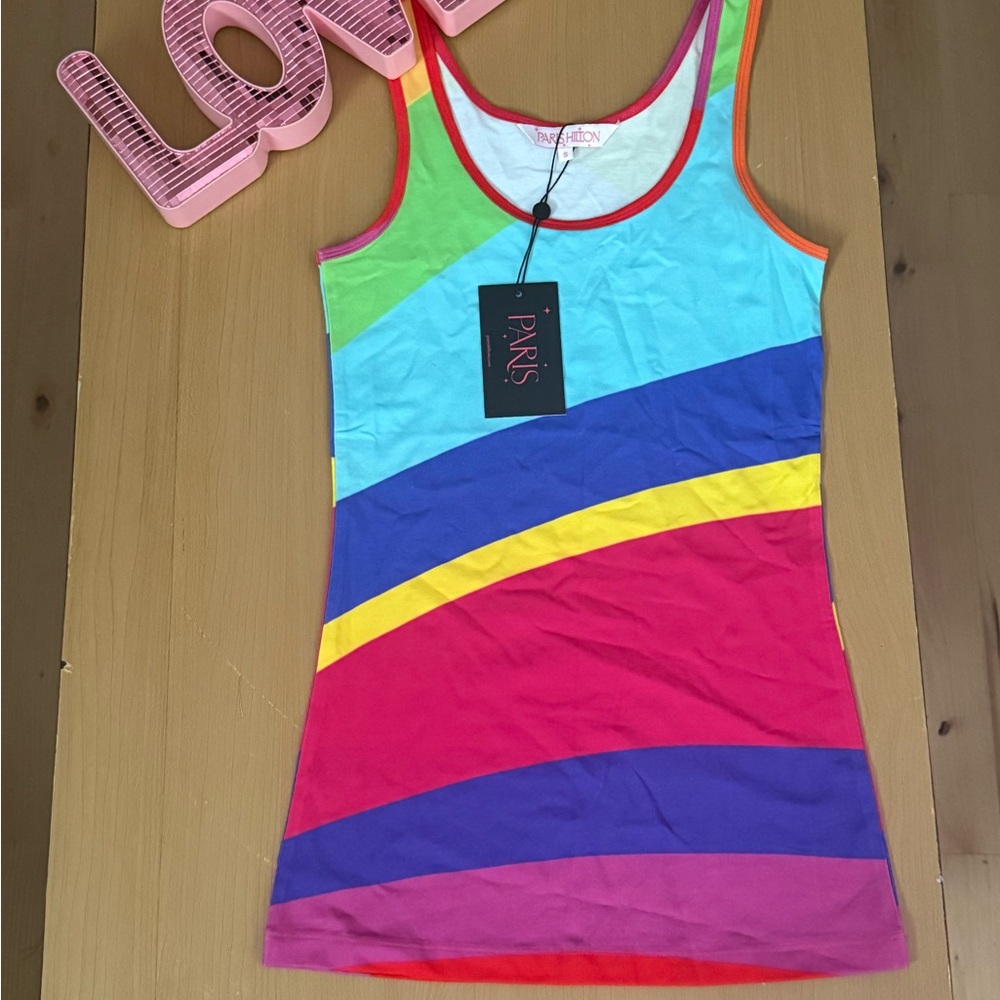 Paris Hilton Multicolor Striped Skirt